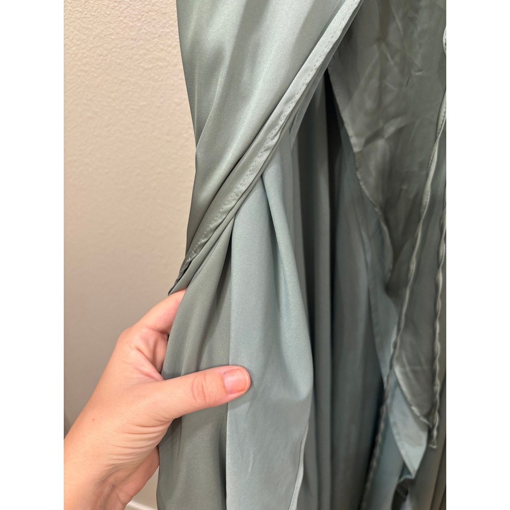 Baltic Born Vara Satin Maxi Wrap Dress Womens XL Eucalyptus Event Wedding Party - Picture 6 of 6